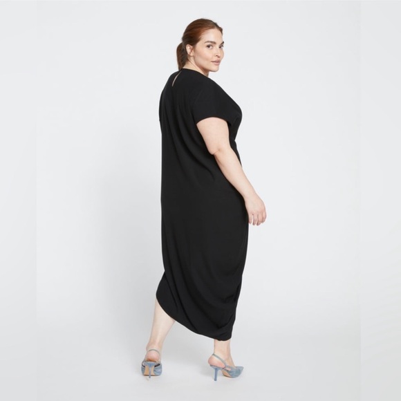 Universal Standard | Iconic Geneva Dress | Black | Asymmetrical Stretch | Size L - Picture 2 of 7